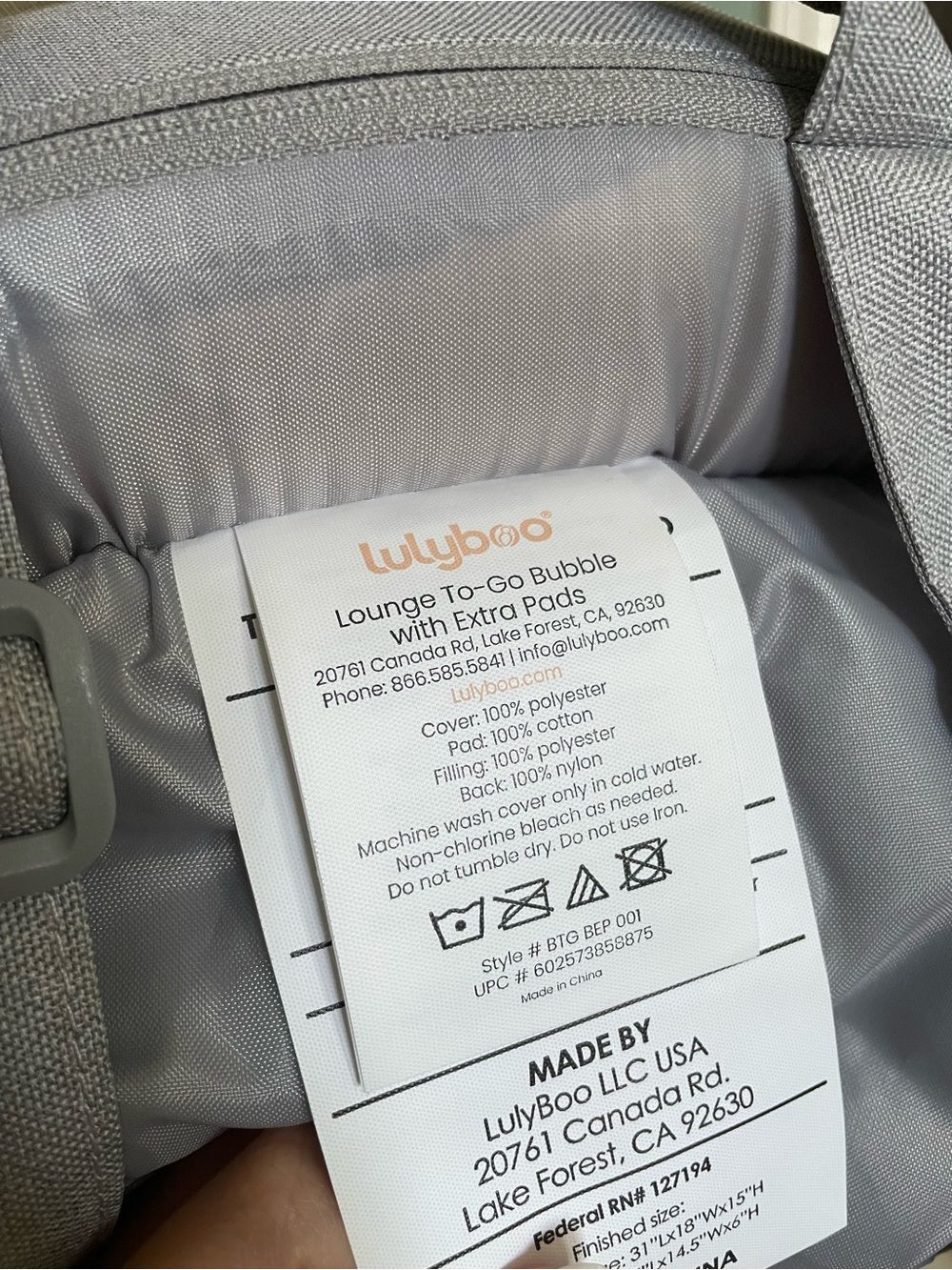 Lulyboo Lounge To Go Bubble Portable Baby Travel Friendly Bassinet Gray - Picture 4 of 8